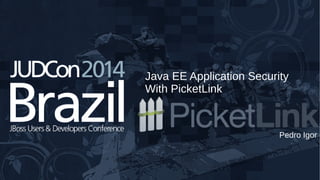 Java EE Application Security 
With PicketLink 
Pedro Igor 
 