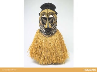 Grass-skirted masks represent the spirits ofGrass-skirted masks represent the spirits of
ancestors among the Kuba people of the Congo.ancestors among the Kuba people of the Congo.
 