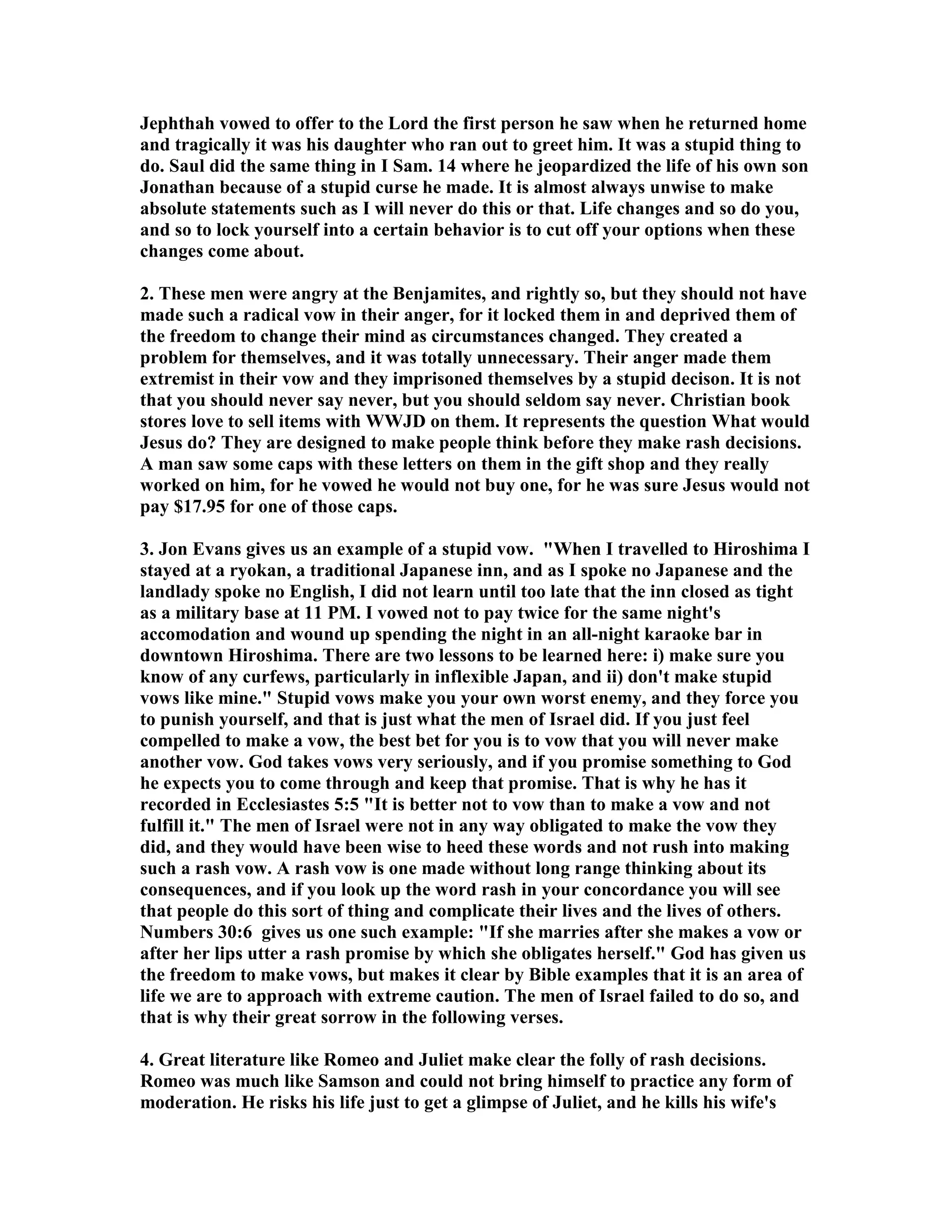 Judges 21 commentary | PDF