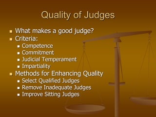 Judges and Judicial Performance | PPTX