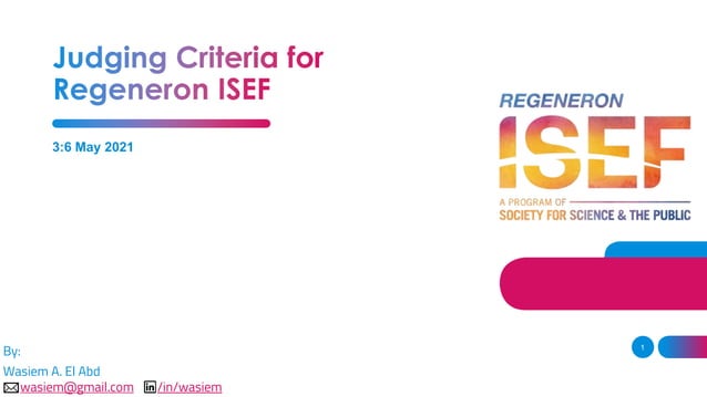 Judging Criteria for Regeneron ISEF | PDF | Science