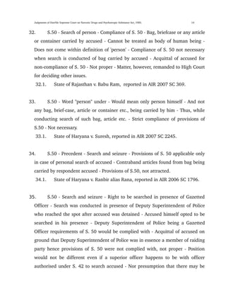 supreme court judgement on ndps cases