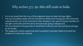 Judicial Activism - Section 377, Indian Penal Code, 1860