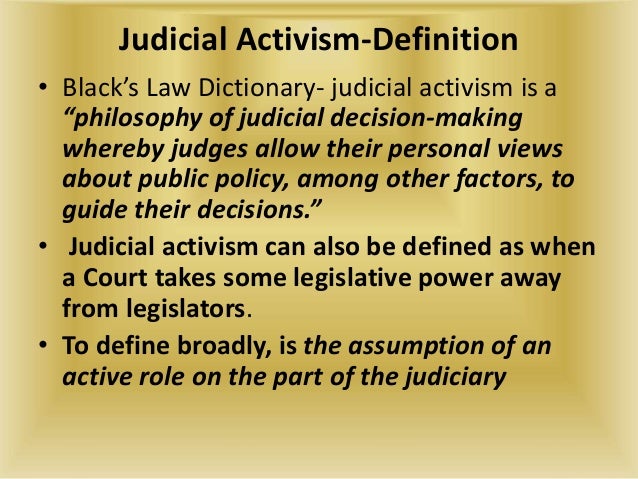 Judicial activism