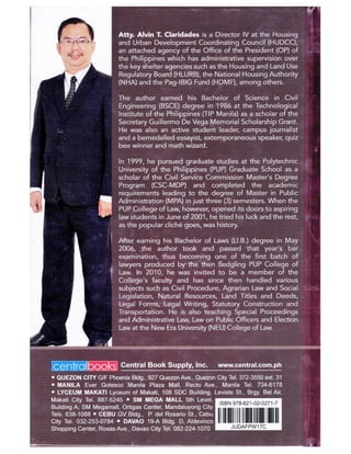 Judicial Affidavit and the Prerogative Writs by Atty. Alvin T. Claridades (Back Cover)
