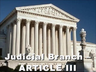 Judicial Branch – ARTICLE III 