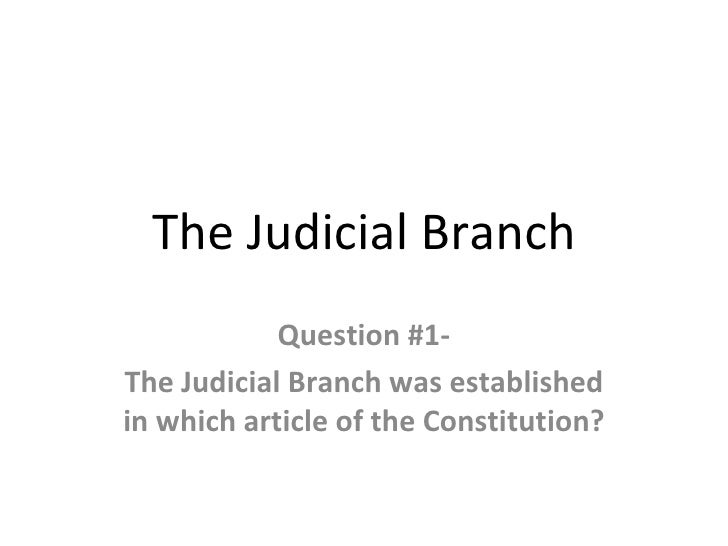questions about the judicial branch
