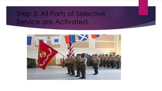 Step 3: All Parts of Selective
Service are Activated.
 