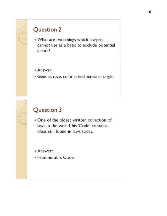 questions about the judicial branch