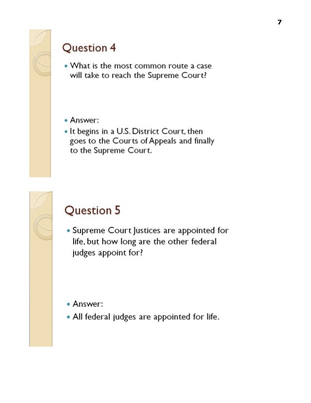 questions about the judicial branch