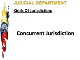 Kinds Of Jurisdiction:
Concurrent Jurisdiction
 
