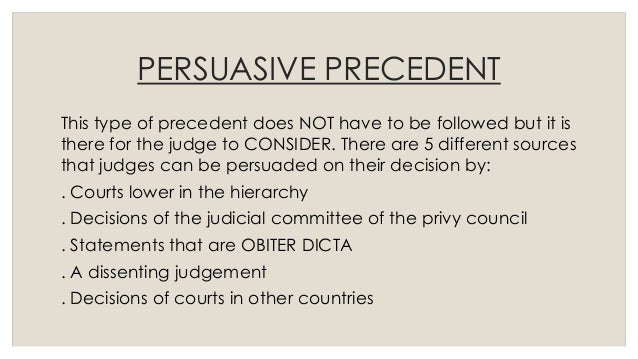 Powerpoint Common Law And Judicial Precedent Judicial Precedent