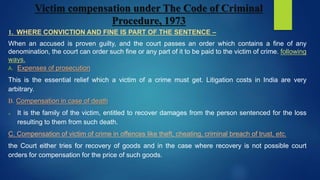 victim compensation under Indian criminal system | PPTX