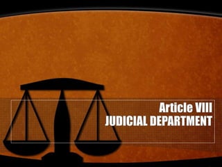 Judicial report section VIII