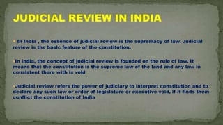 GROUNDS OF JUDICIAL REVIEW IN INDIA AND ENGLAND | PPTX
