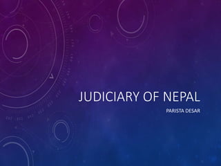 JUDICIARY OF NEPAL
PARISTA DESAR
 