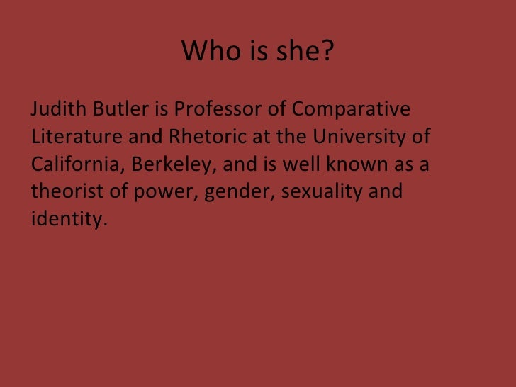 judith butler identity