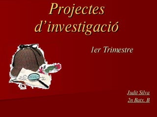 Projectes d’investigació 1er Trimestre Judit Silva 2n Batx. B 