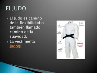 El Judo es camino de la flexibilidad o también llamado camino de la suavidad. La vestimenta  judogi El JUDO 