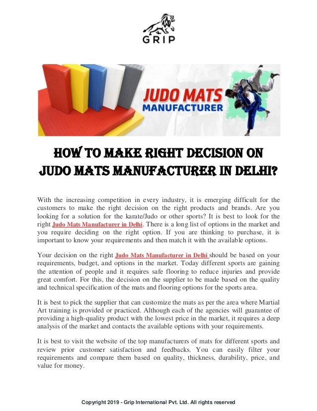 Judo Mats Manufacturer In Delhi