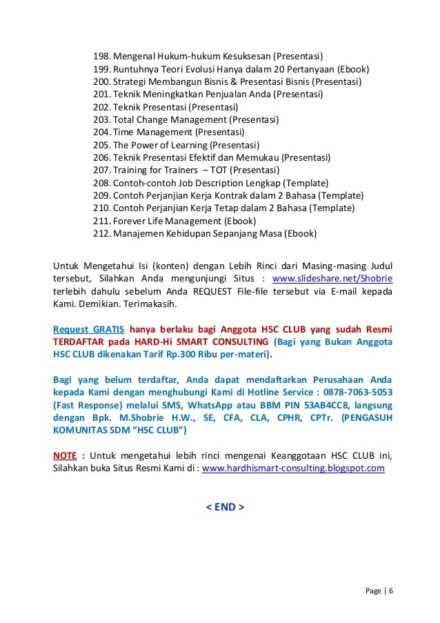 Koleksi Judul Presentasi-Ebooks-Artikel-Template HSC CLUB 