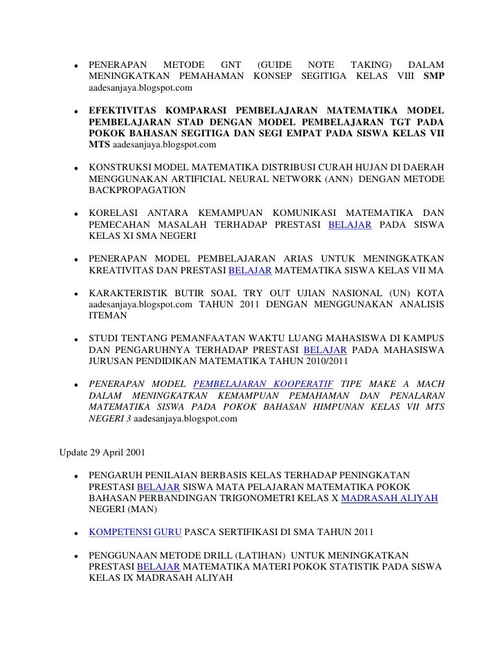 Judul Skripsi Mat