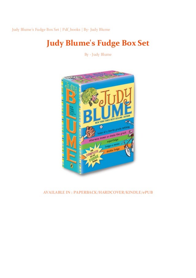 Judy Blume's Fudge Box Set Pdf_books By Judy Blume