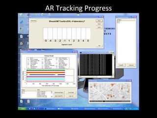 AR	
  Tracking	
  Progress	
  
 