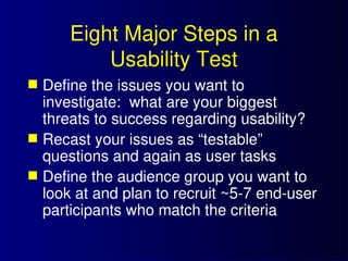 User Testability judyramey.ppt human computer intercation | PPT