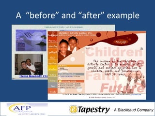 A  “before” and “after” example  