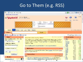 Go to Them (e.g. RSS) 