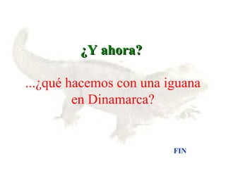 ¿Y ahora?¿Y ahora?
...¿qué hacemos con una iguana
en Dinamarca?
FIN
 