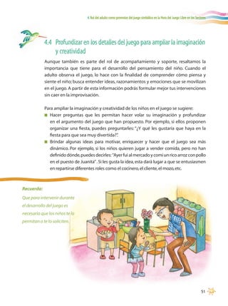 EL JUEGO SIMBÓLICO EN LA HORA DEL JUEGO LIBRE EN LOS SECTORES | PDF