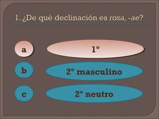 aa
c
b
1º1º
2º masculino
2º neutro
 