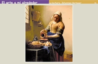 El arte a mi alrededor            La lechera. Johannes Vermeer        71




2o preescolar | interiores.indd 71                                  2/15/10 5:39:35 PM
 