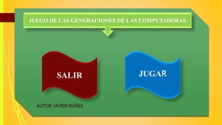 JUEGO DE LAS GENERACIONES DE LAS COMPUTADORAS 
SALIR JUGAR 
 
