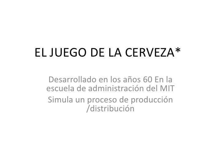 Juego de la cerveza