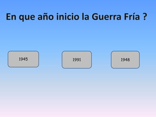 Juego de la guerra fria | PPSX