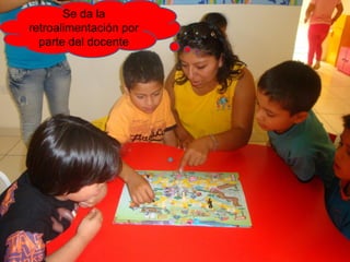 Se da la
retroalimentación por
  parte del docente
 