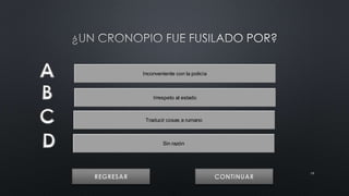 19 
Inconveniente con la policía 
Irrespeto al estado 
Traducir cosas a rumano 
Sin razón 
 