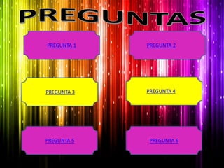 PREGUNTA 1 PREGUNTA 2
PREGUNTA 3 PREGUNTA 4
PREGUNTA 5 PREGUNTA 6