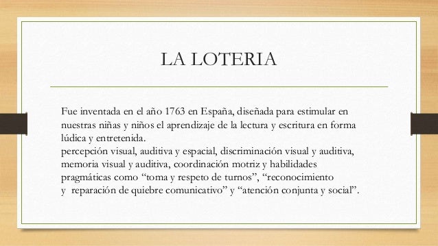 Juego didactico loteria