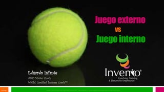 • Copyright © 2014 by Eduardo Infante, WABC Certified Business CoachTM. Aguascalientes, MX. Do not use or reproduce without express written permission from the author.
Eduardo Infante
AIAC Master Coach
WABC Certified Business CoachTM
Juegoexterno
vs
Juegointerno
 