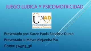 Presentado por: Karen Paola Sanabria Duran
Presentado a: Mayra Alejandra Paz
Grupo: 514515_36
 