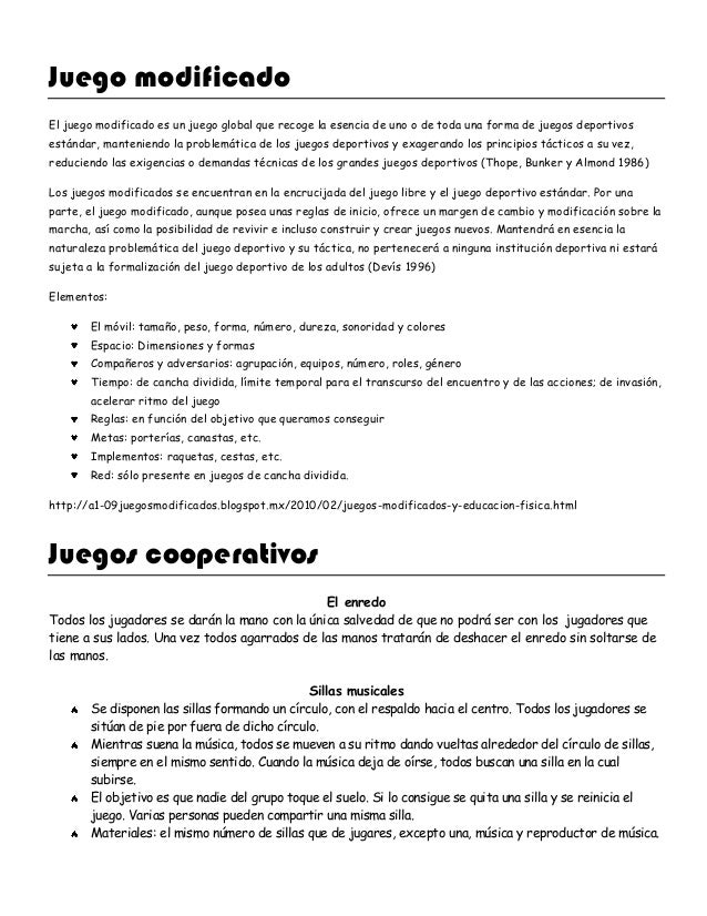 juegos modificados