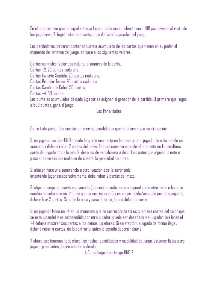 carta cambio de mazo uno