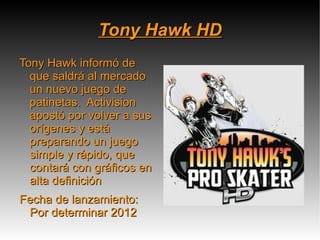 Fecha de lanzamiento: Navidad 2012 