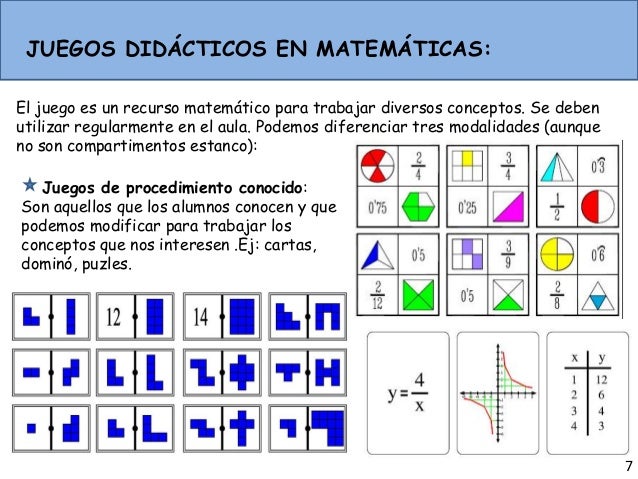 Juegos didácticos matemáticas