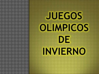 JUEGOS OLIMPICOS DE INVIERNO 