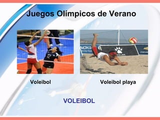 Juegos Olímpicos de Verano VOLEIBOL Voleibol  Voleibol playa   